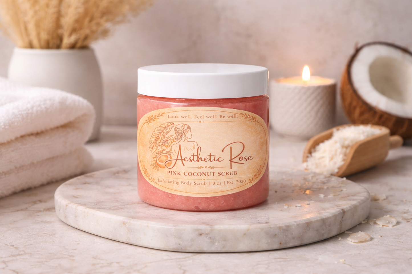 Pink Coconut Body Scrub